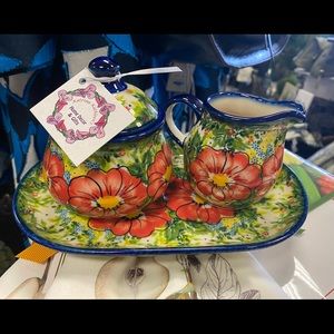 3 Piece Cream and Sugar with Tray